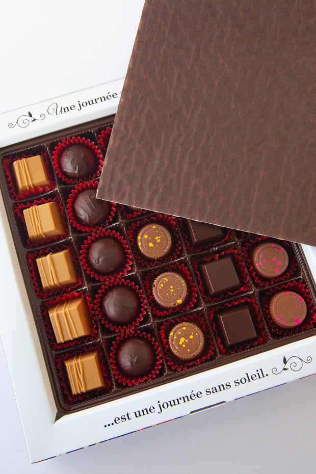 Coffret de 25 bonbons chocolat