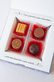 Coffret de 4 bonbons chocolat