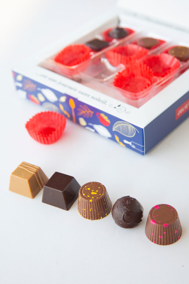 Gift box of 9 chocolate bonbons