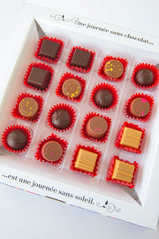 Coffret de 16 bonbons chocolat