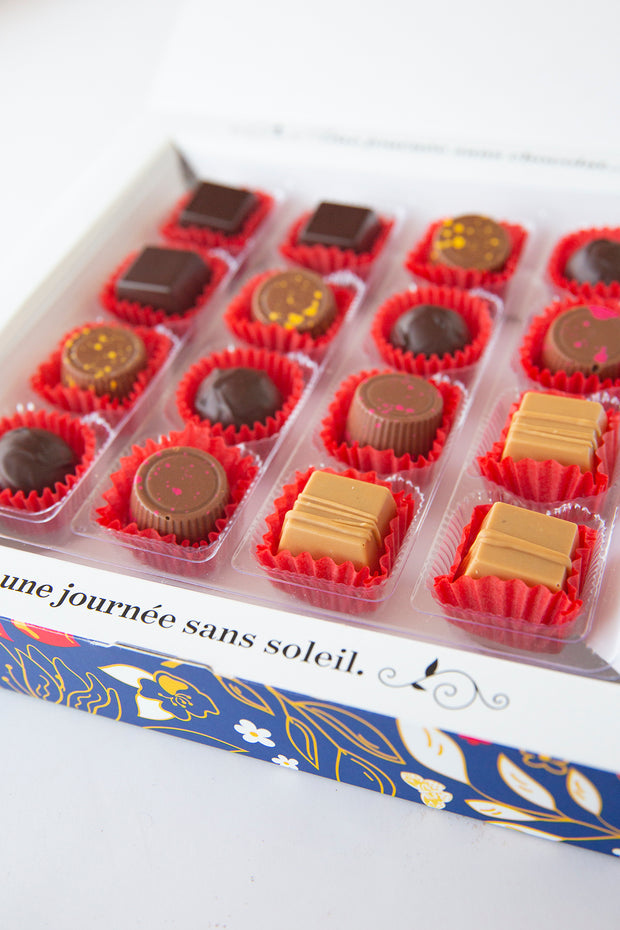 Coffret de 16 bonbons chocolat