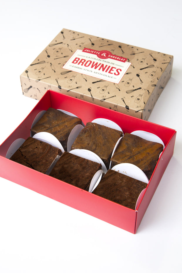 Gift box of 3 Intense brownies and 3 Pumpkin Spiced brownies