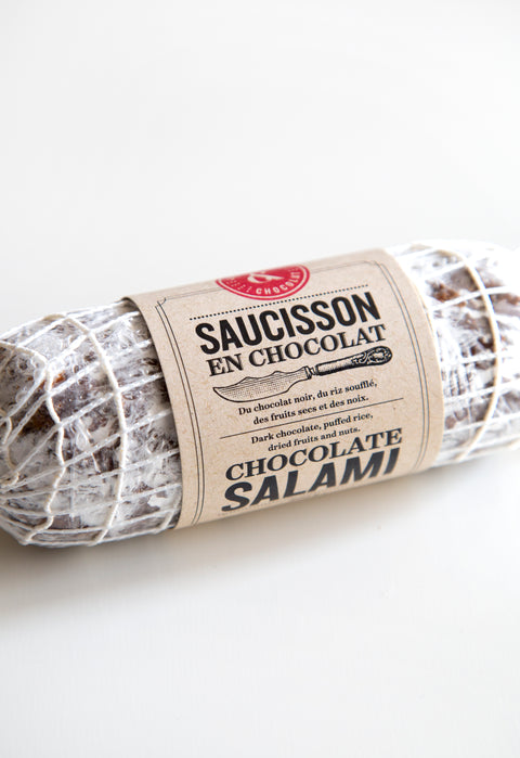 Saucisson en chocolat au riz soufflé