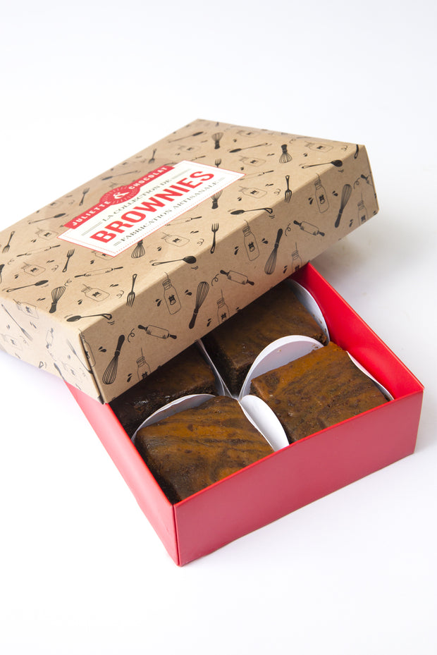 Gift box of 6 Spiced Pumpkin Brownies 